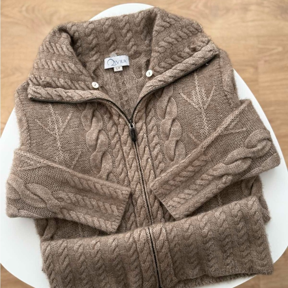 Qiviuk Muskox Wool Zip Cardigan Sweater